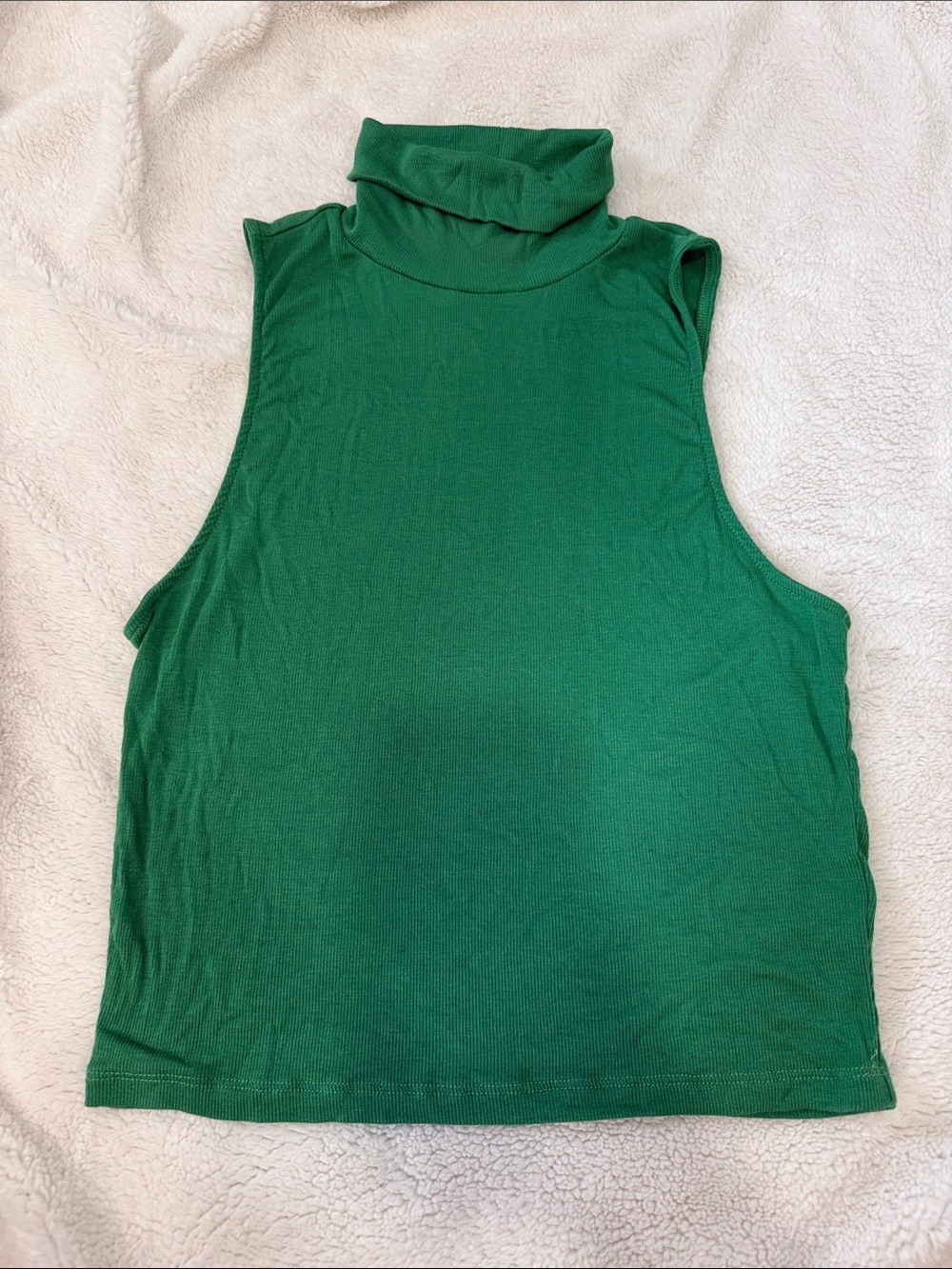 Aritzia Sleeveless Turtleneck Camisole - Green